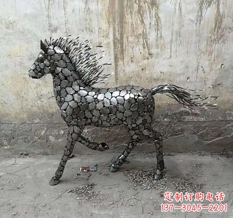 贵州不锈钢园林动物马雕塑