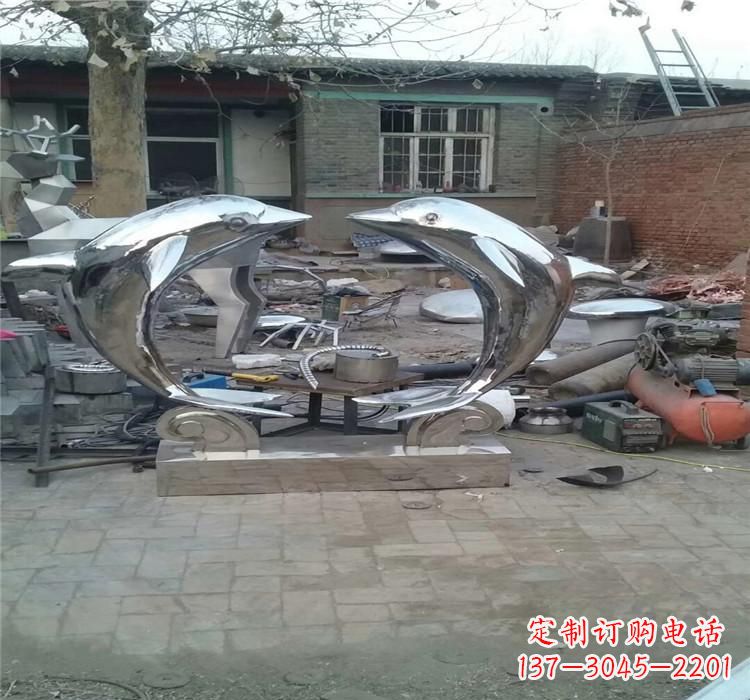 贵州不锈钢海豚雕塑——精美之选