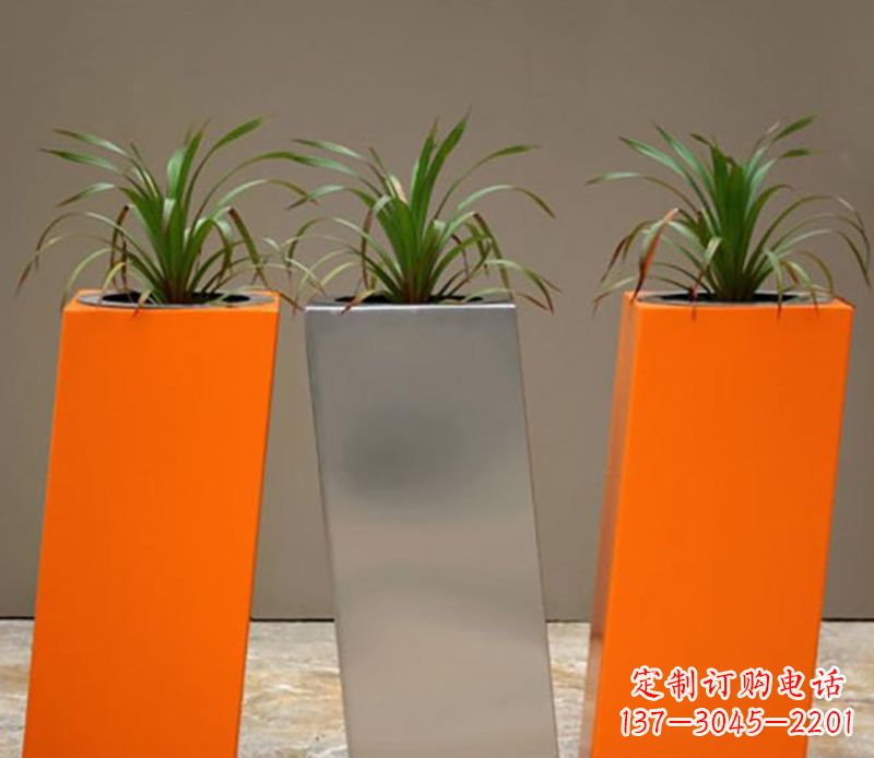 贵州不锈钢花盆雕塑一种全新的视觉体验