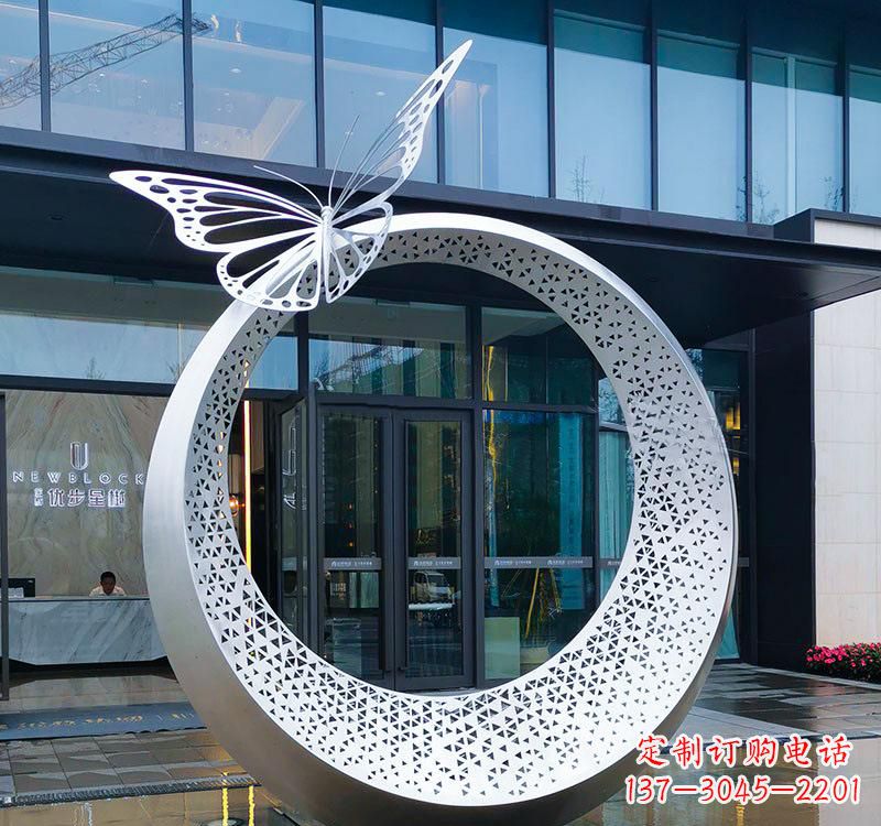 贵州不锈钢园林戒指雕塑精美细腻的艺术品