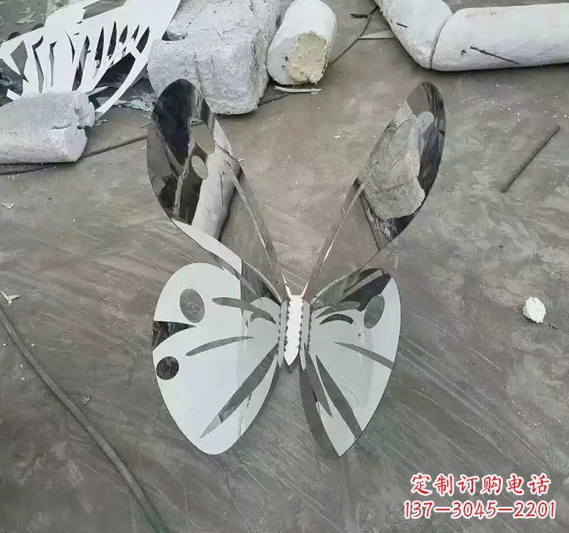 贵州不锈钢园林蝴蝶雕塑精美的艺术之作