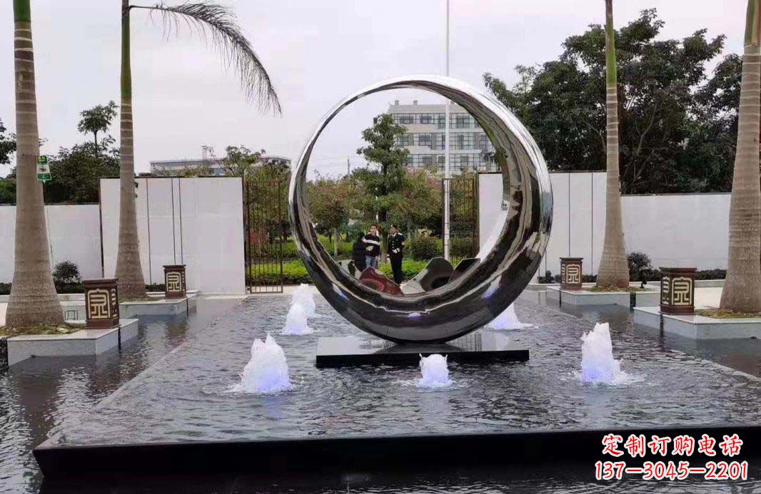 贵州圆环景观喷泉雕塑视觉与声音的完美结合