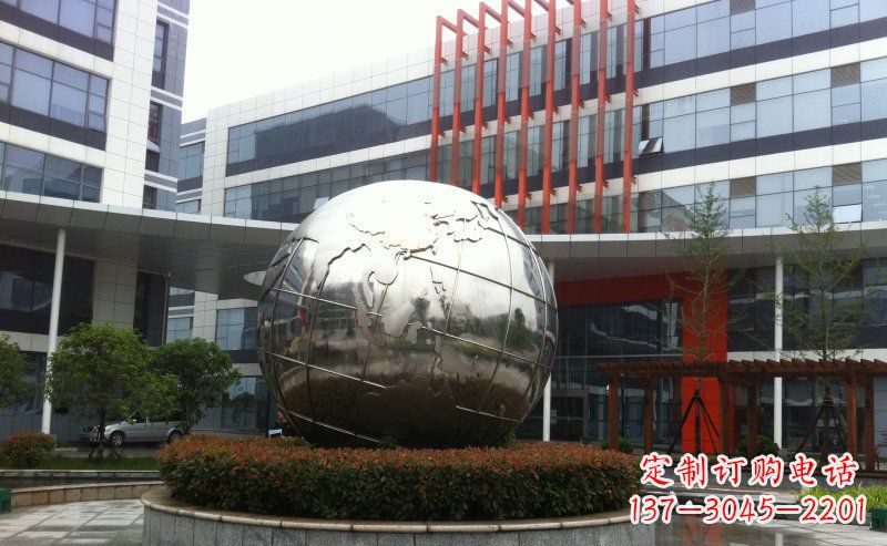 贵州不锈钢圆球地球雕塑描绘地球的美丽