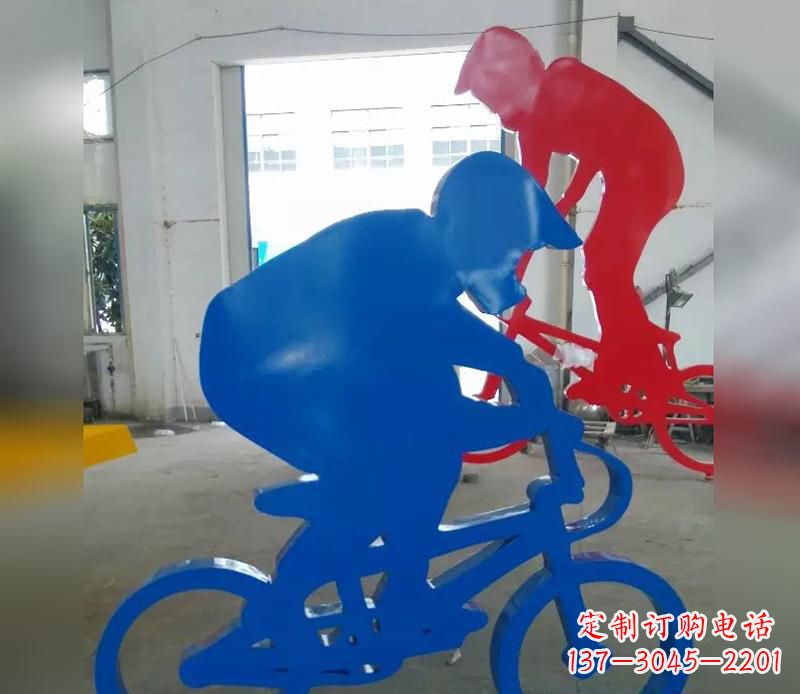 贵州不锈钢运动骑·精美自行车雕塑