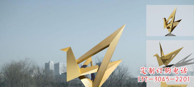 贵州不锈钢仙鹤雕塑灵动的艺术符号