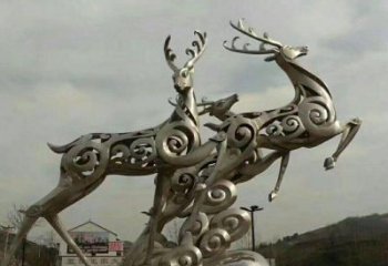 贵州梅花鹿雕塑——祥云梅花鹿广场的标志