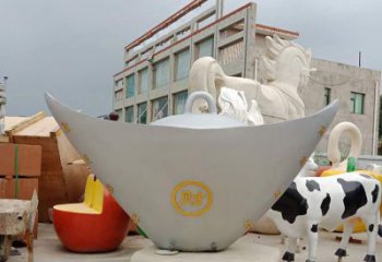 贵州不锈钢元宝雕塑精美而珍贵