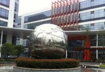 贵州不锈钢圆球地球雕塑描绘地球的美丽
