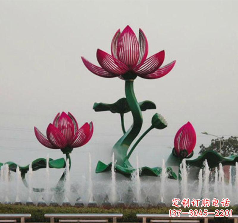 贵州不锈钢莲花雕塑