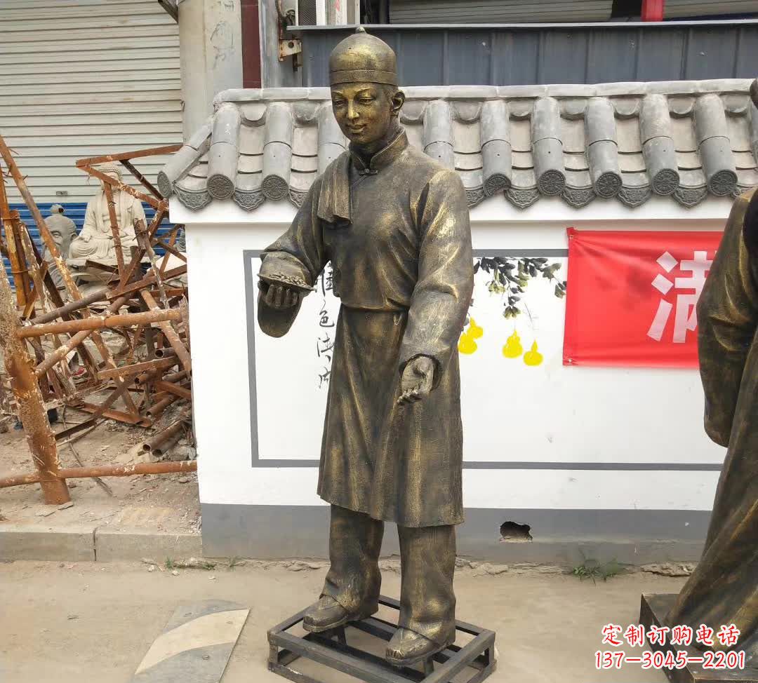 贵州传承百年店小二铜雕