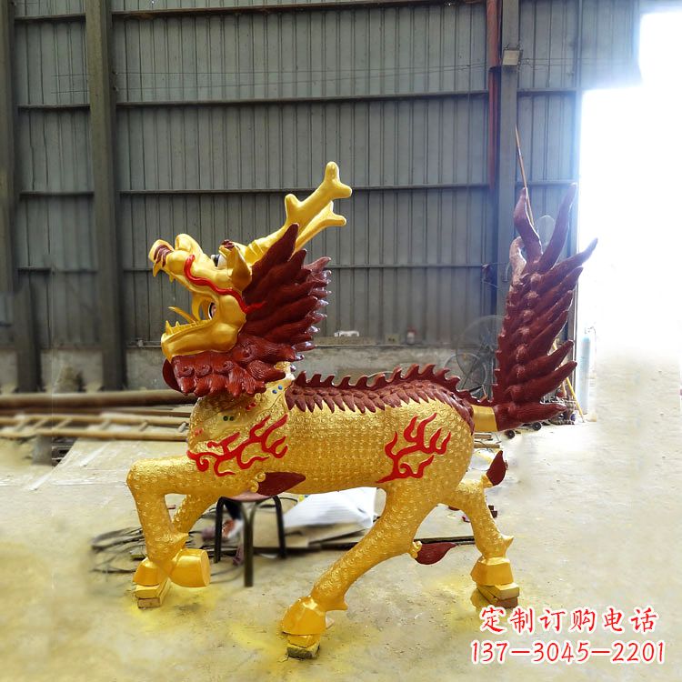 贵州精美麒麟铜雕塑