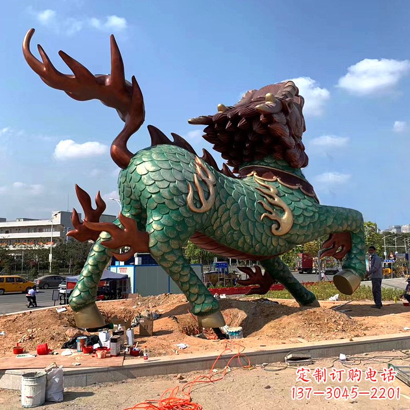 贵州麒麟雕塑——美丽传说的象征