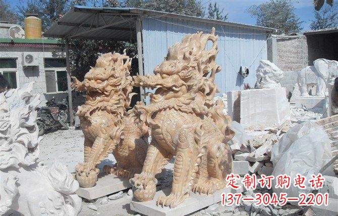 贵州麒麟石雕一个具有传统文化精髓的艺术品
