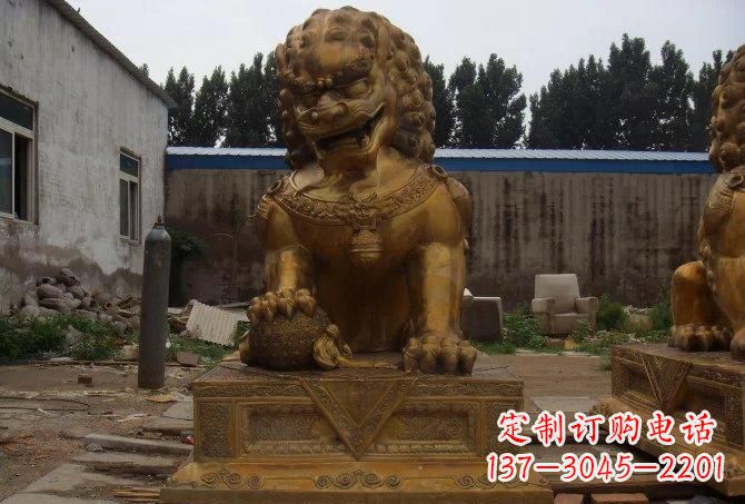 贵州静谧的狮子雕塑精美的工艺与精神传承
