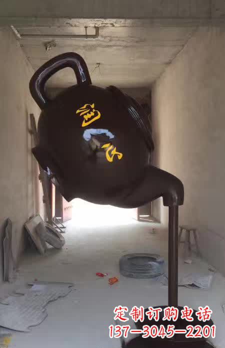 贵州精美茶壶铜雕,让你赏心悦目