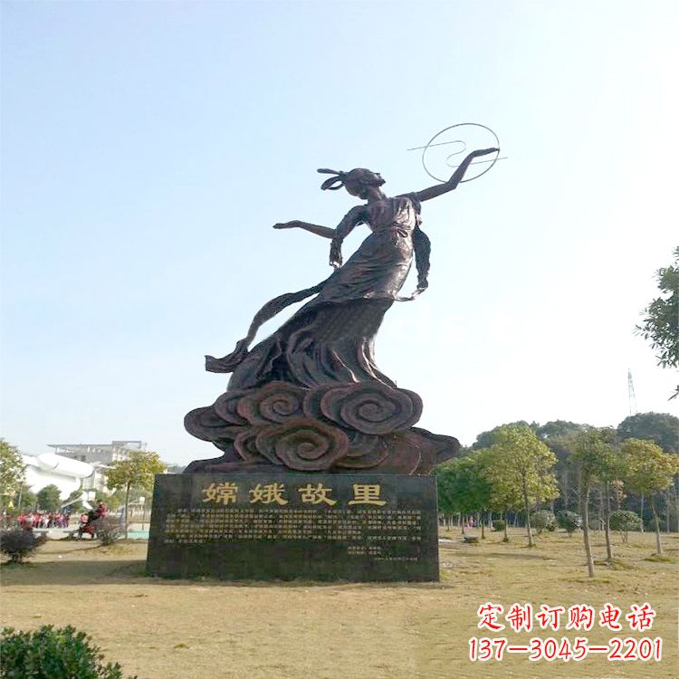 贵州嫦娥奔月雕塑-景区园林神话人物雕像