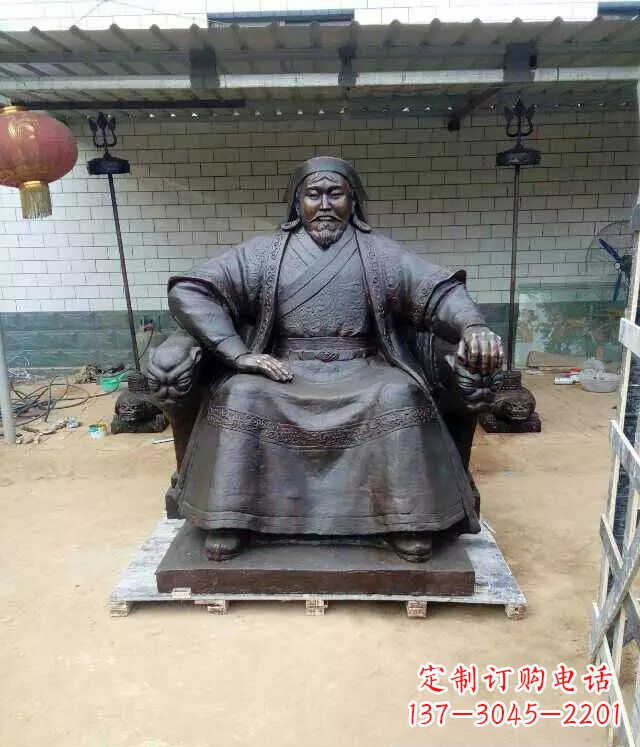 贵州成吉思汗铜雕古代伟人