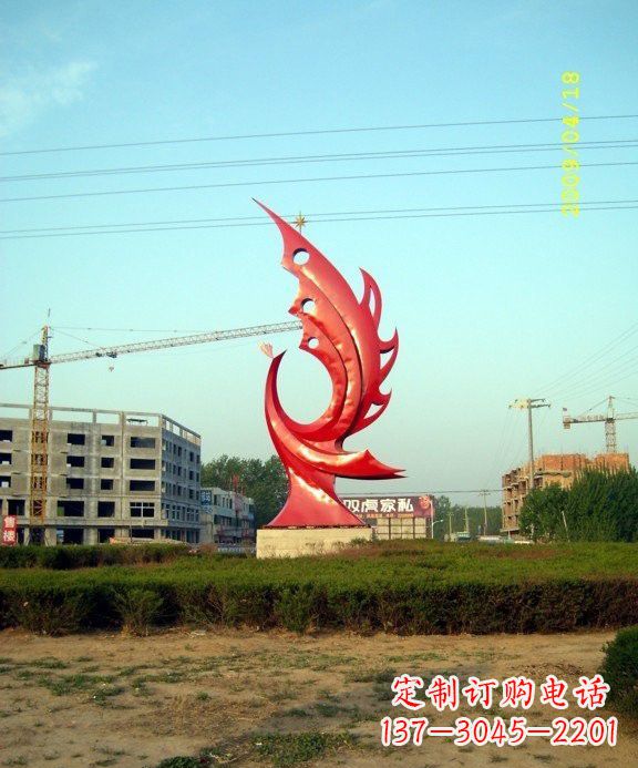 贵州不锈钢凤凰雕塑传承传统文化的艺术精品