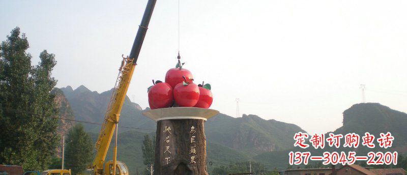 贵州不锈钢苹果雕塑缔造城市风采
