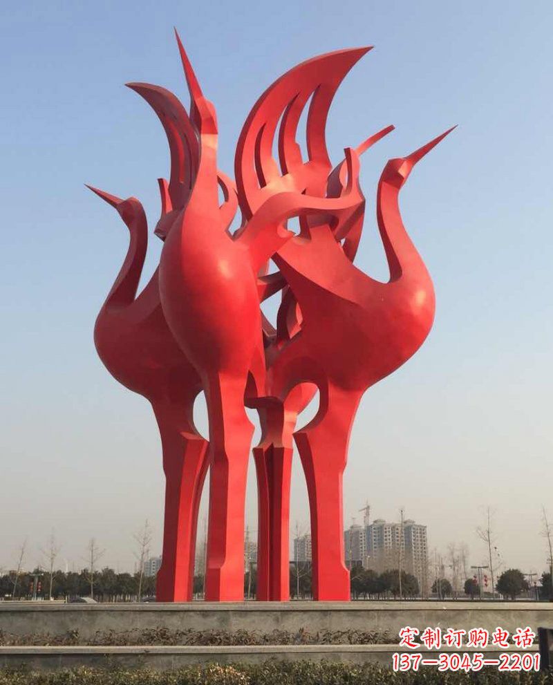 贵州仙鹤雕塑一座城市的标志