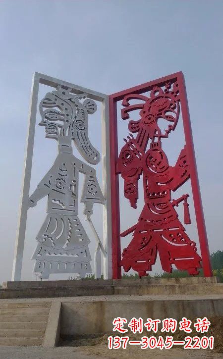 贵州精美皮影戏雕塑——缔造中国城市文化新风貌