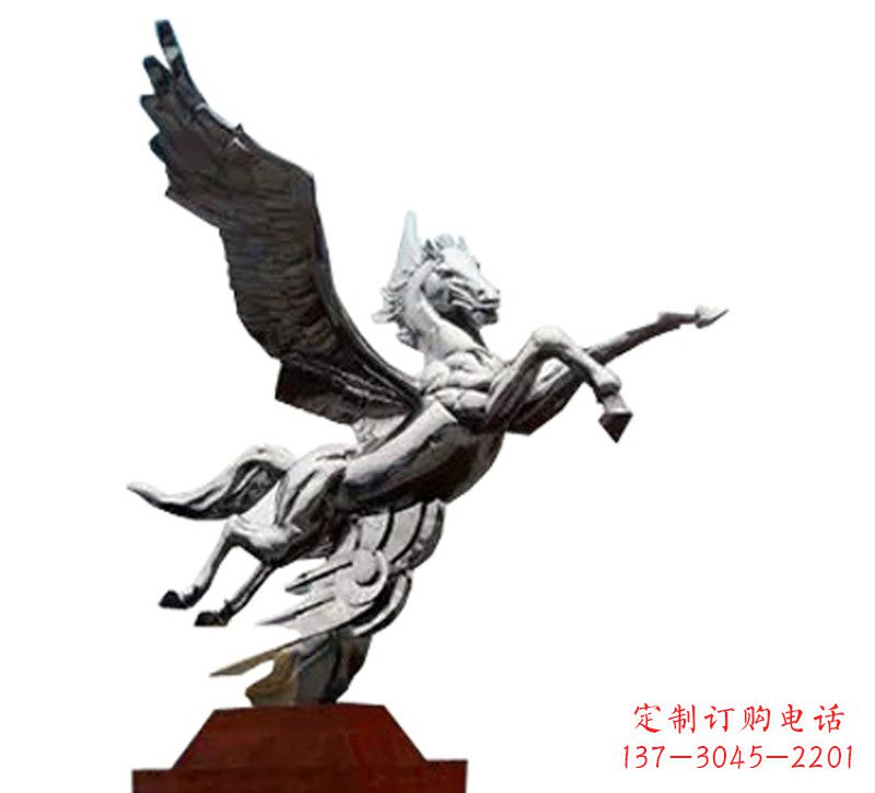 贵州城市飞马不锈钢雕塑像