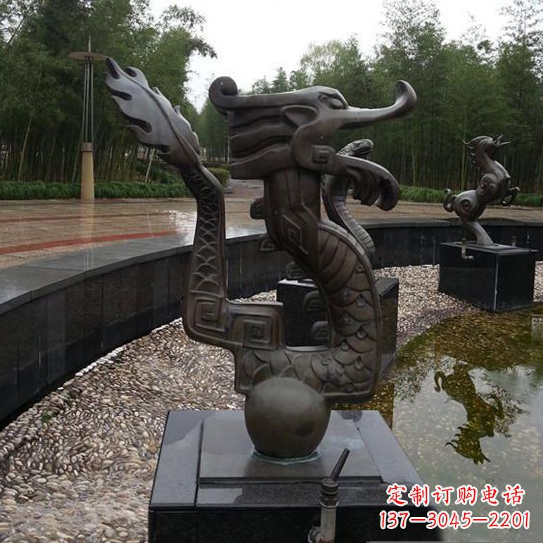 贵州城市喷泉雕塑 铜雕12生肖喷水喷泉