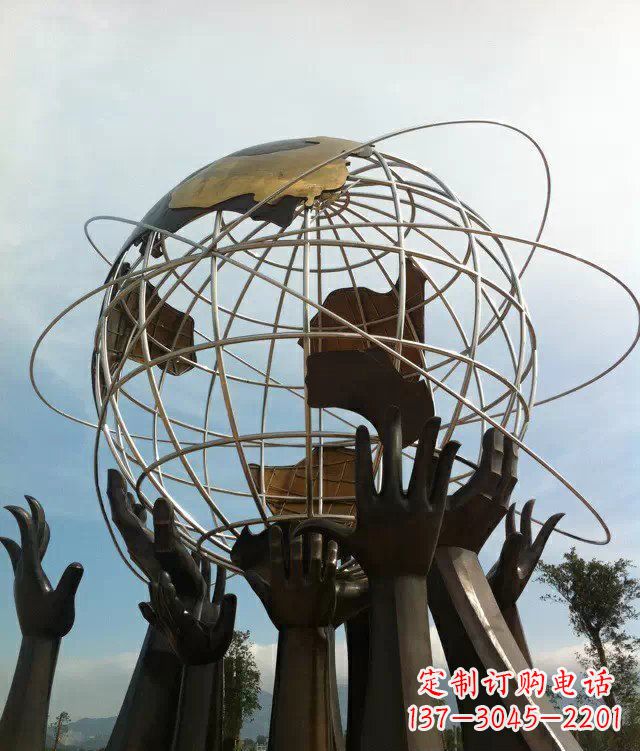贵州石家庄的地球雕塑一个城市的精神象征