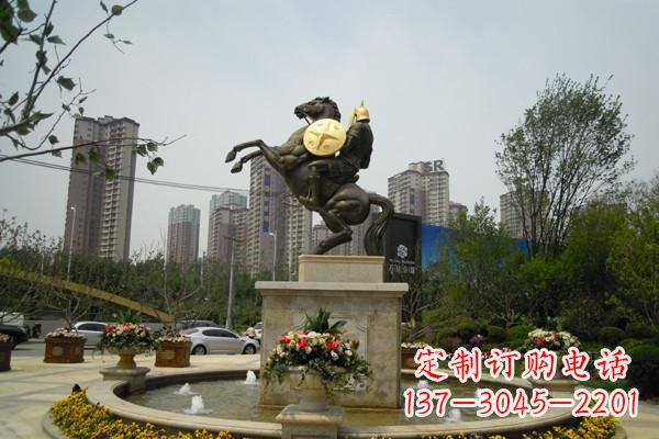 贵州铸造城市象征——铜马战士雕塑