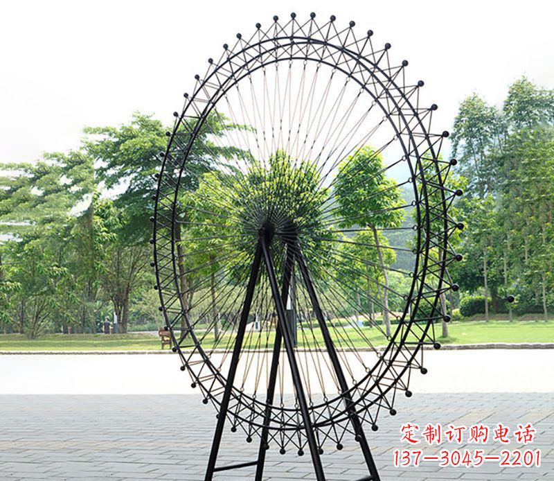 贵州不锈钢摩天轮雕塑视觉与空间的结合