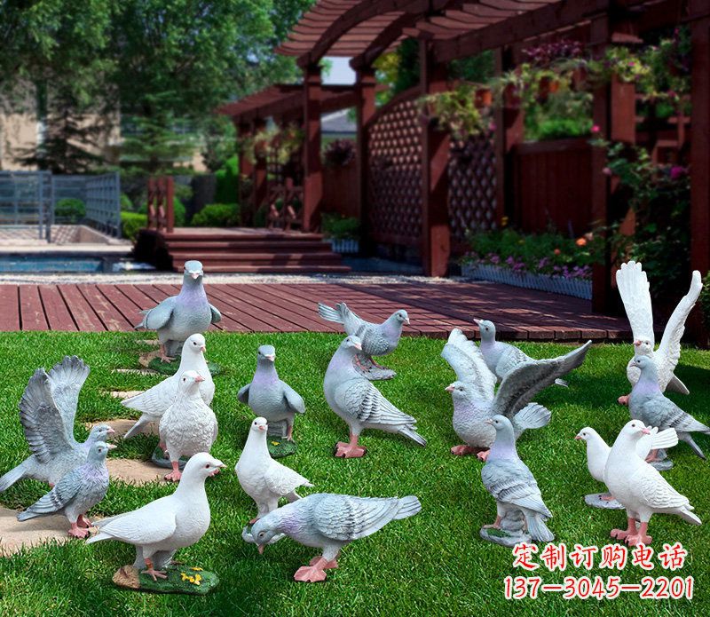 贵州抽象鸽子雕塑象征着和平的艺术作品