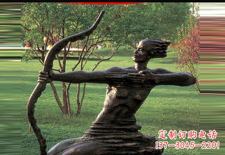 贵州古代神话中的后羿雕塑