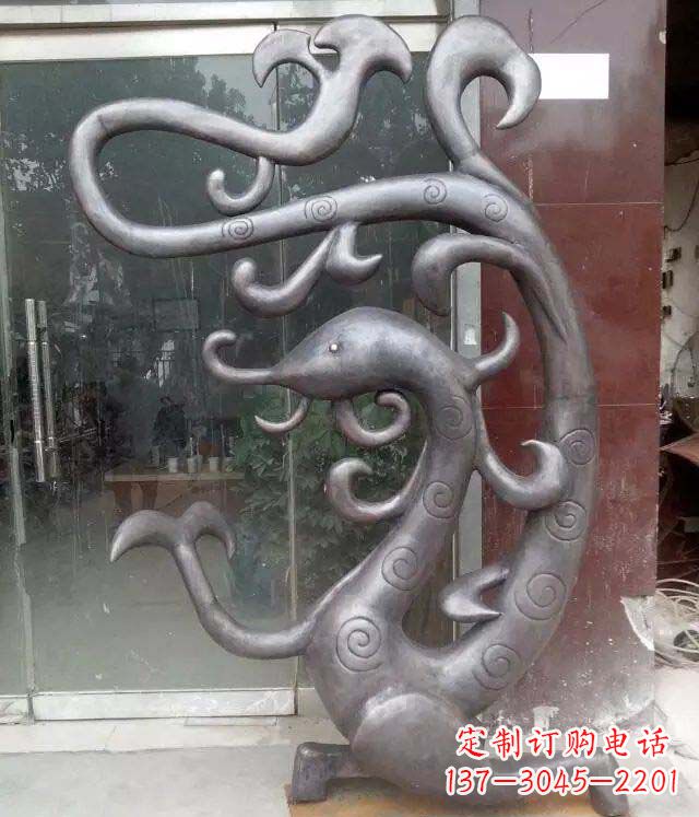 贵州抽象蛇景观动物铜雕