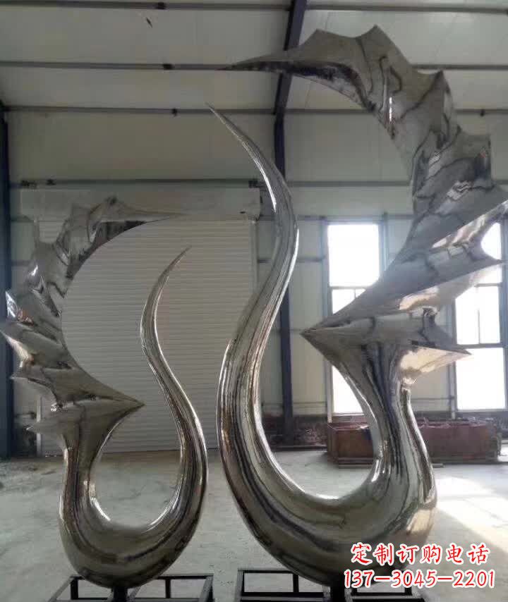 贵州抽象天鹅不锈钢雕塑