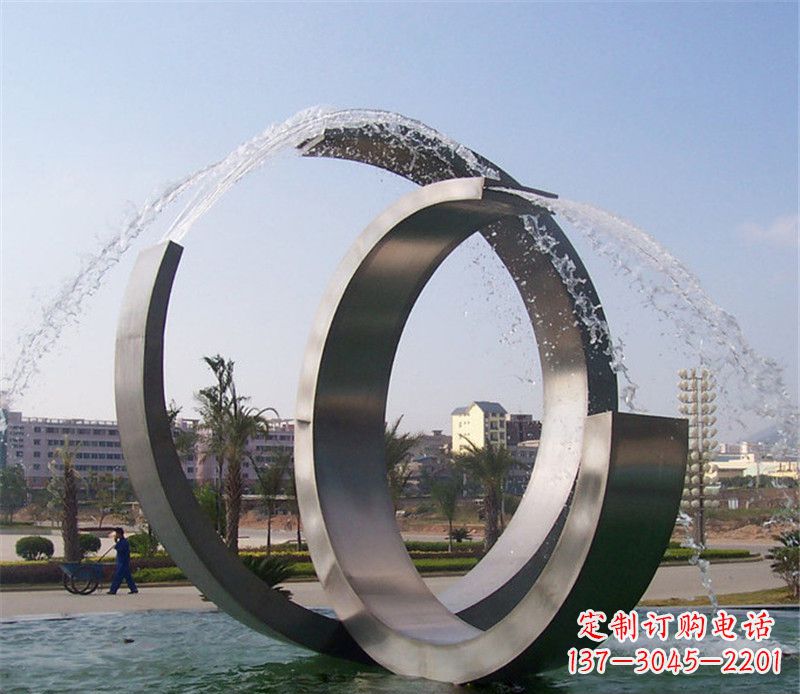 贵州精美的不锈钢喷泉雕塑
