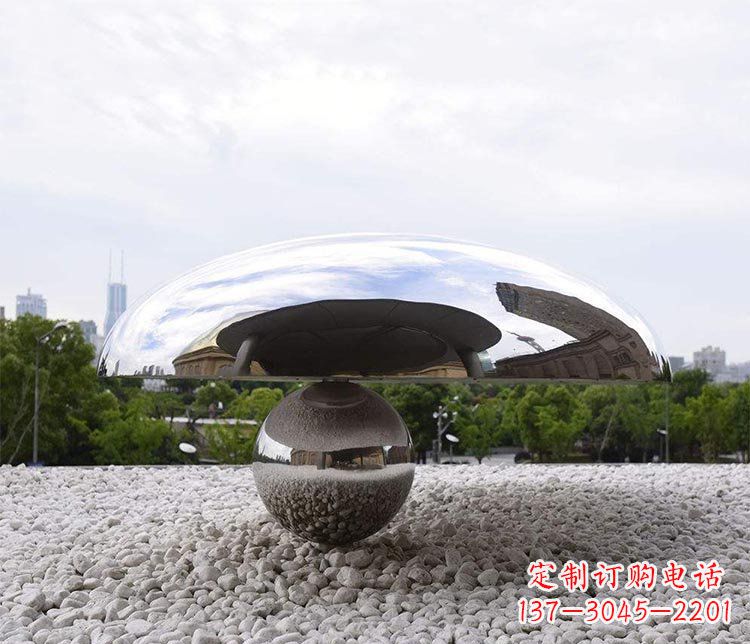 贵州创意蘑菇不锈钢雕塑