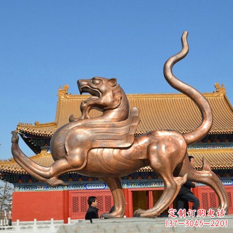 贵州传统文化动物雕塑纯铜白虎雕塑