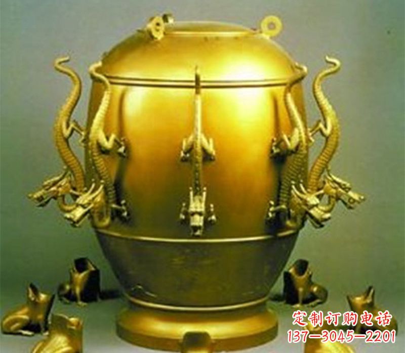 贵州纯铜古天文仪器地动仪雕塑