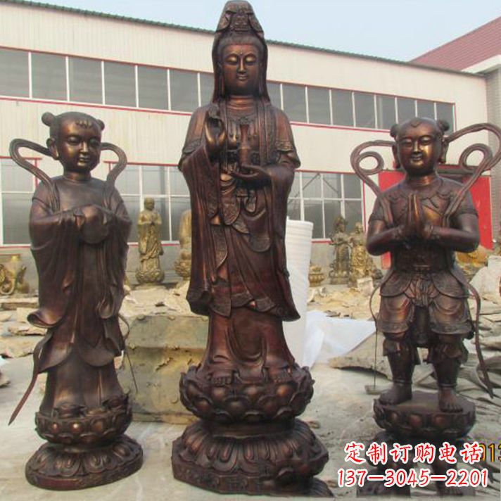 贵州纯铜观音菩萨雕塑佛家艺术的精粹
