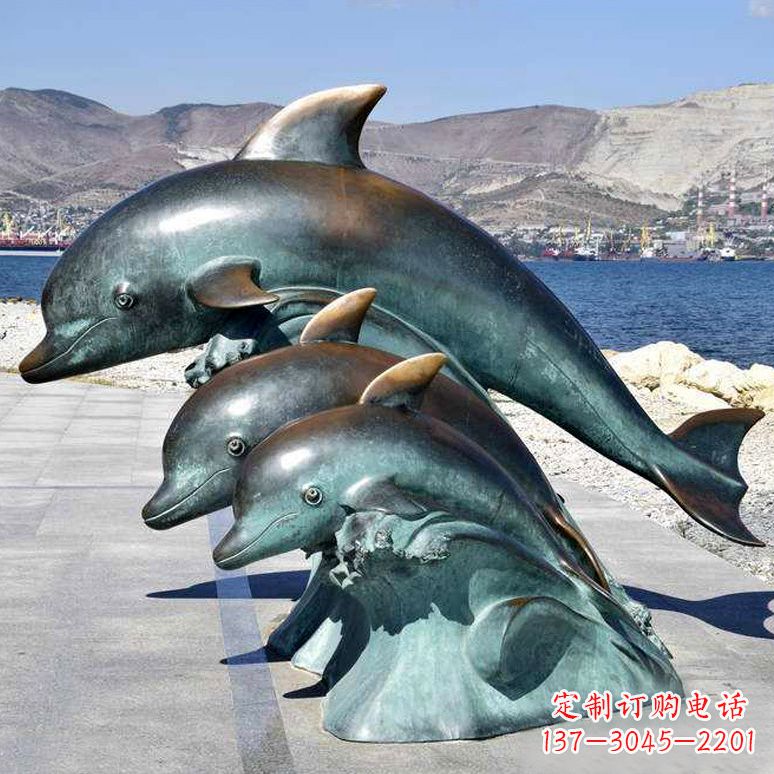 贵州海豚的优雅——纯铜海豚雕塑