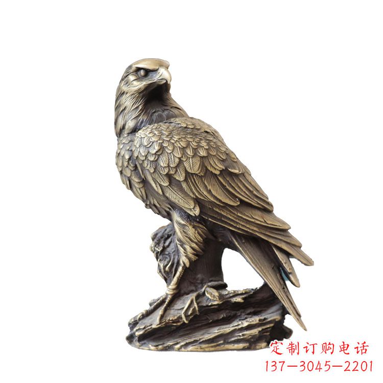 贵州纯铜招财老鹰雕塑