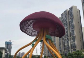 贵州城市点缀之美——不锈钢蘑菇雕塑