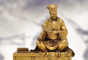 贵州纯铜诸葛亮雕塑象征中国智慧