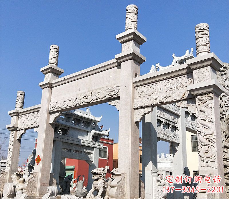 贵州村庄牌坊石雕——记录着悠久历史的传承
