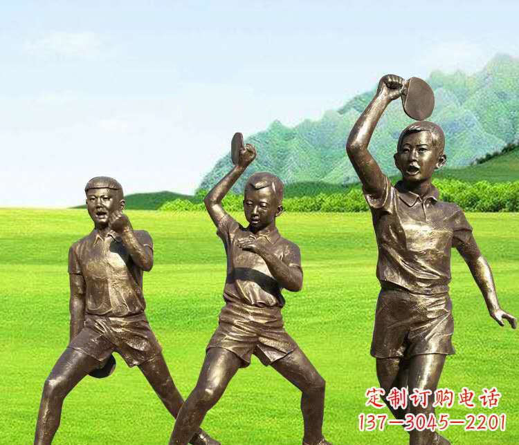 贵州乒乓球雕塑激发运动热情