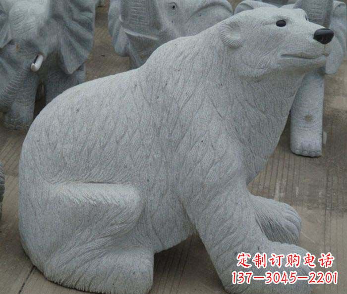 贵州精美大理石雕刻的北极熊