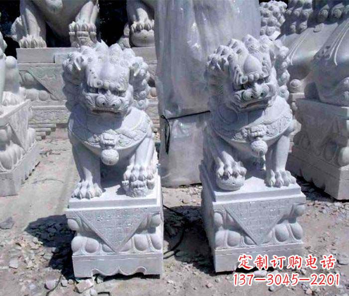 贵州大理石仿古石狮子
