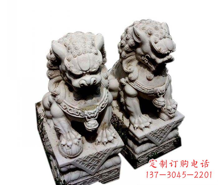 贵州大理石仿古石狮子雕塑