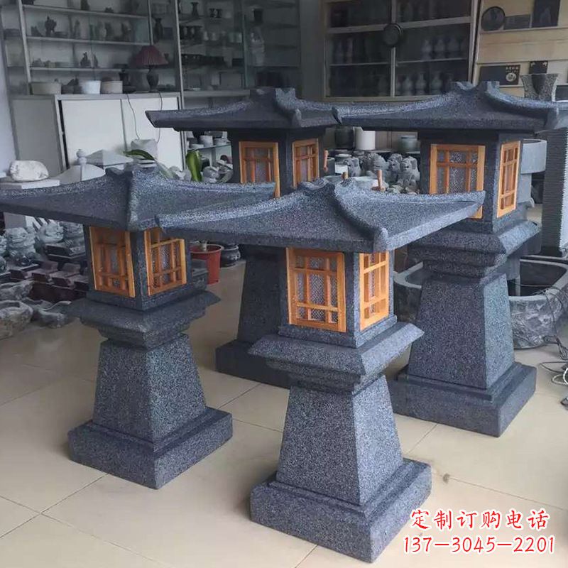 贵州大理石仿汉阙石雕灯笼