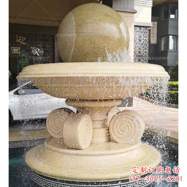 贵州大理石风水球雕塑传承古老文化的象征